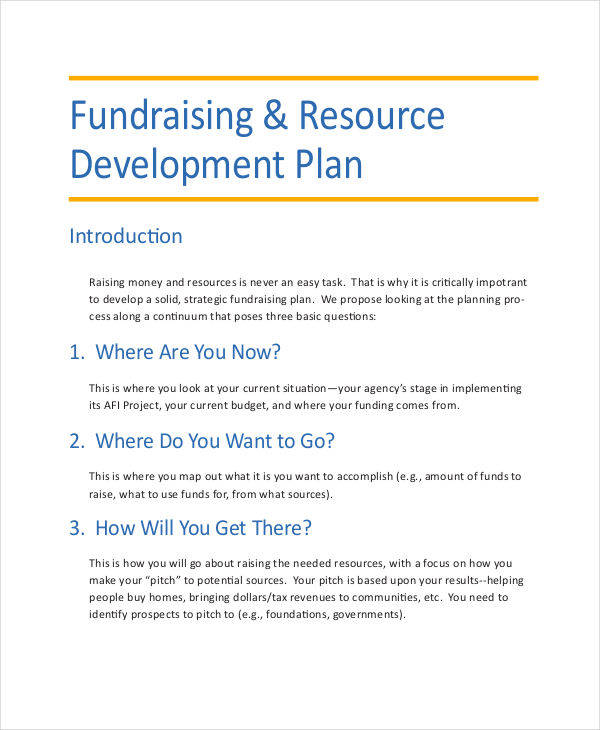 professional development plans example