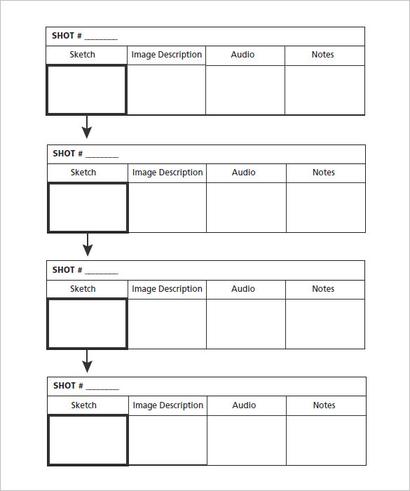 professional film storyboard template