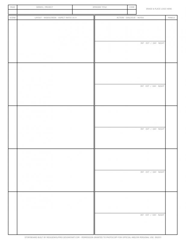 professional film storyboard template