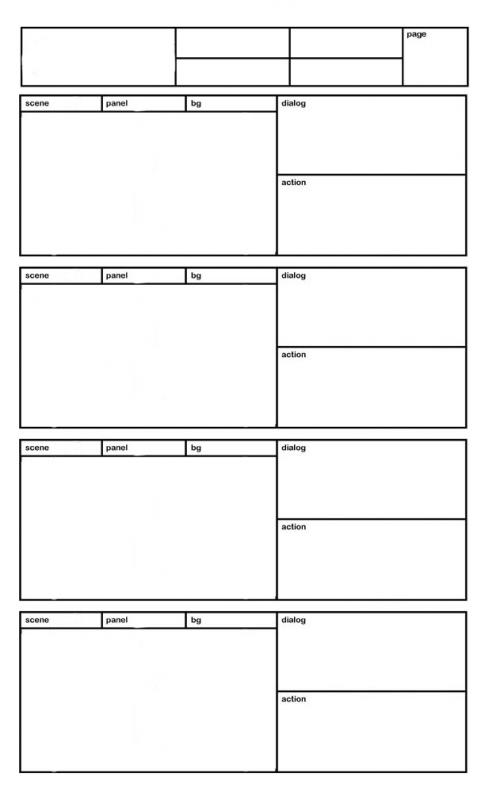 professional film storyboard template