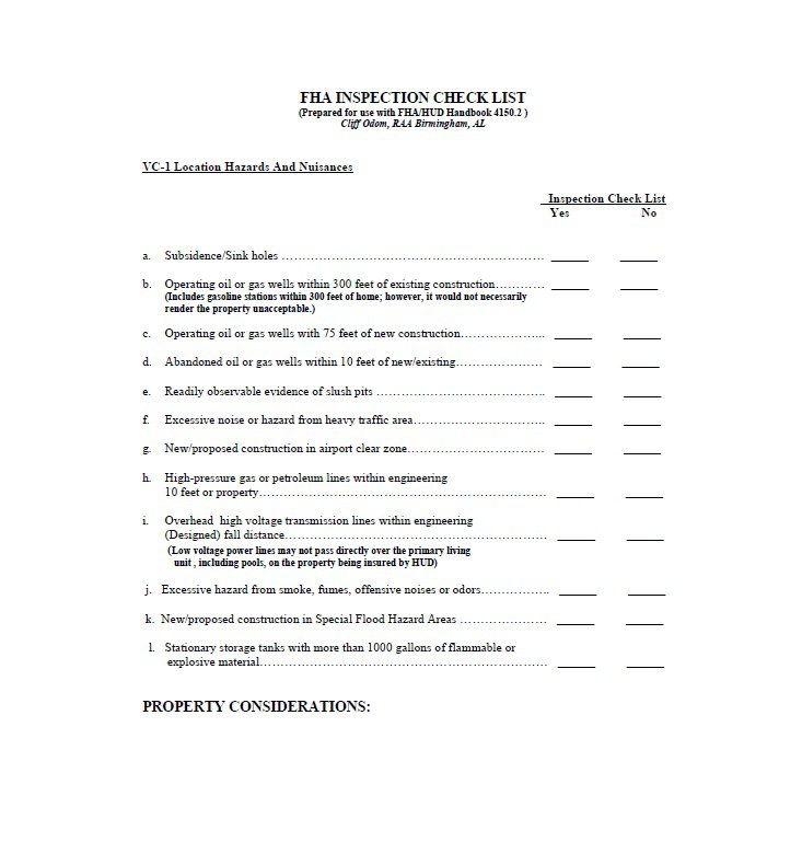 professional home inspection checklist