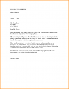 professional letter of resignation professional resignation letter template