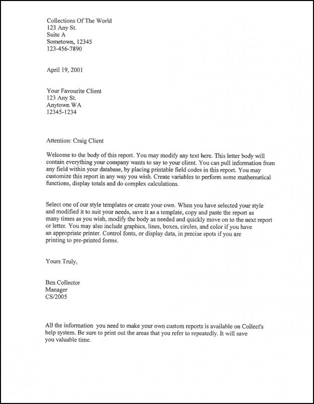 professional letter template