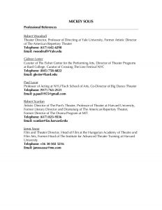 professional reference list template professional references list