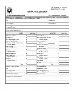 profit and loss statement form personal profit and loss statement form