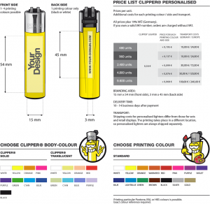 proforma invoice template clipper lighters personalised