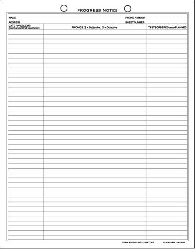 progress note template