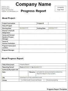 progress report format