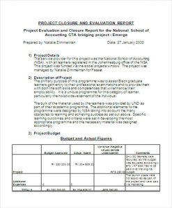 progress report sample standard evaluation report