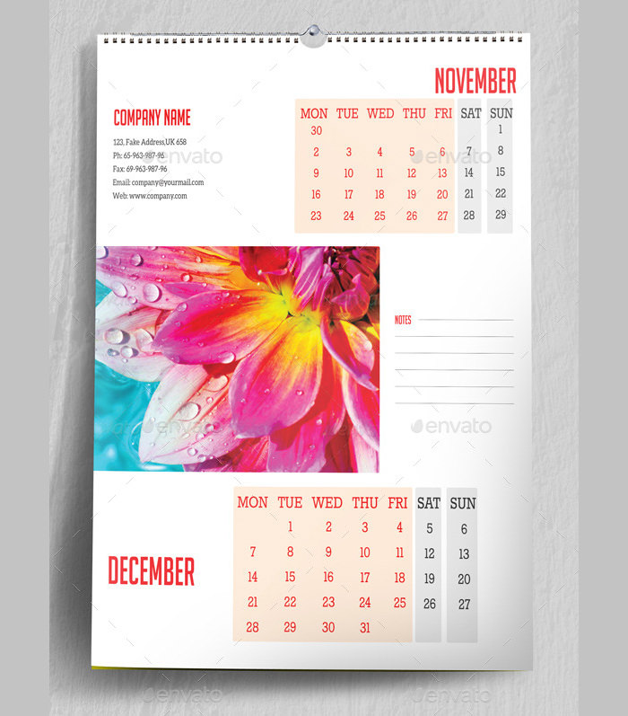 project calendar template