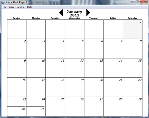 project calendar template