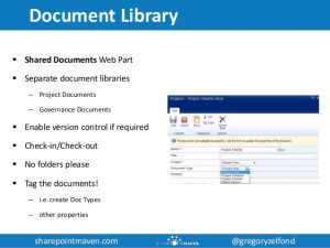 project management documents utilizing sharepoint for project management