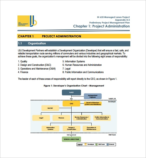 project management plan example