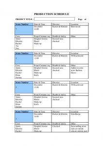 project outline template pre production templates