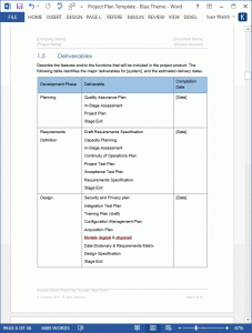 project plan template word project plan template word