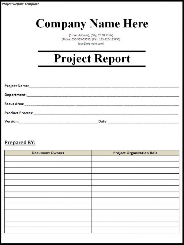 project report template