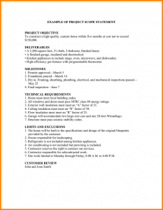 project scope example project scope statement example example of project scope statement