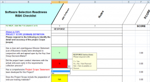 project scope template software selection readiness