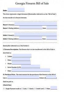 promissory note format georgia firearm bill of sale x