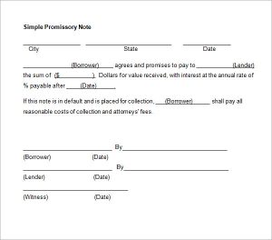 promissory note template word promissory note template word