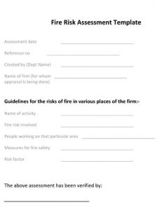 promissory note templates word fire risk assessment template