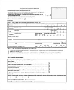 proof of income form foreign income verification form