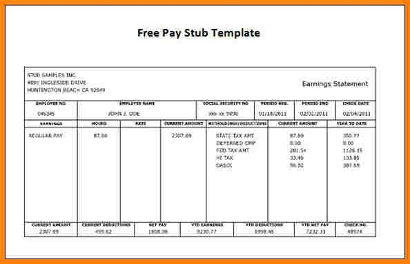 proof of income template