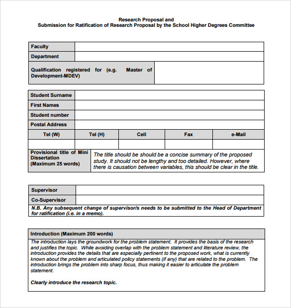 proposal template word