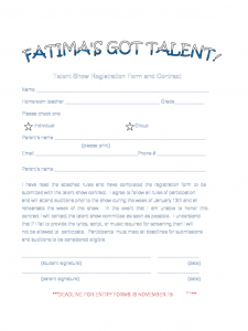 publisher calendar templates sample registration form for talent show d