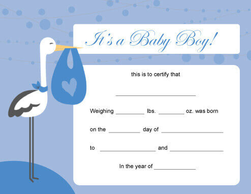 puppy birth certificate