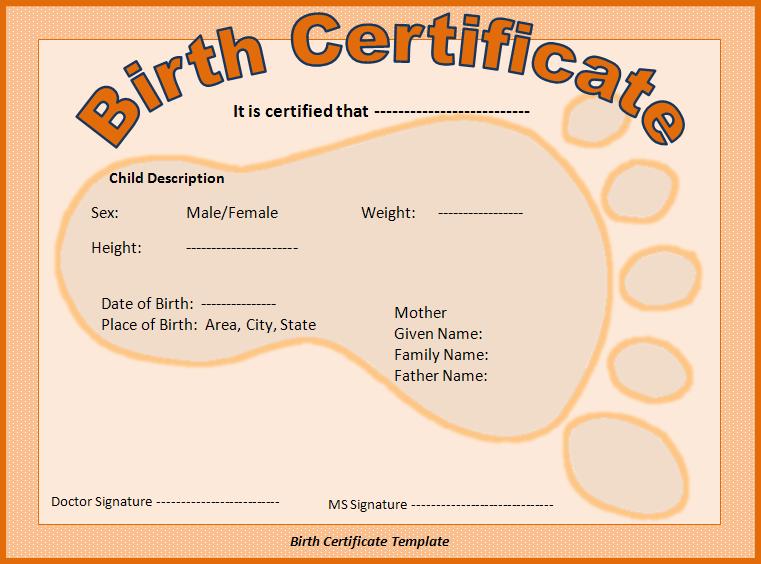 puppy birth certificate