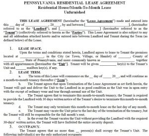 purchase agreement sample pennsylvania