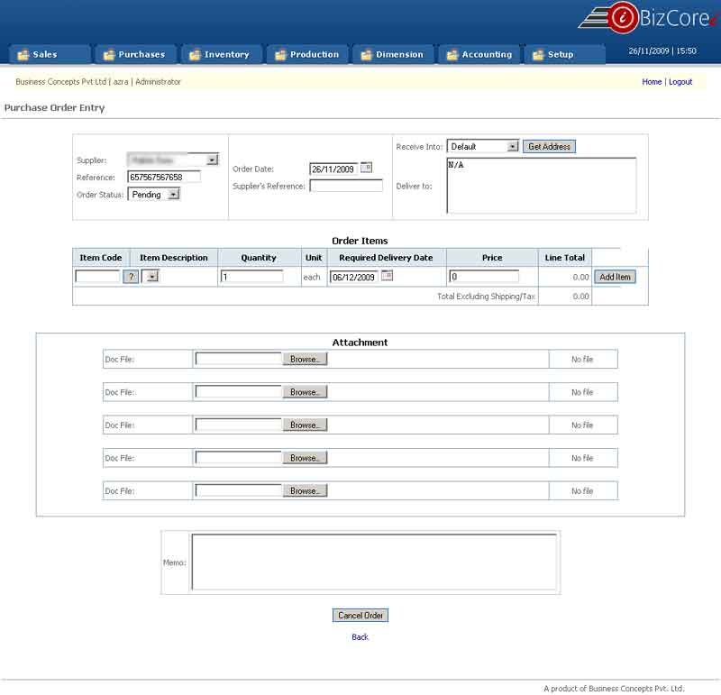 purchase order template pdf