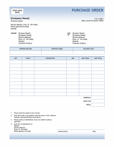 purchase order template purchase order template