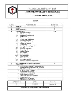 purchasing order sample purchase sop