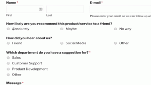 questionnaire template word customer feedback form