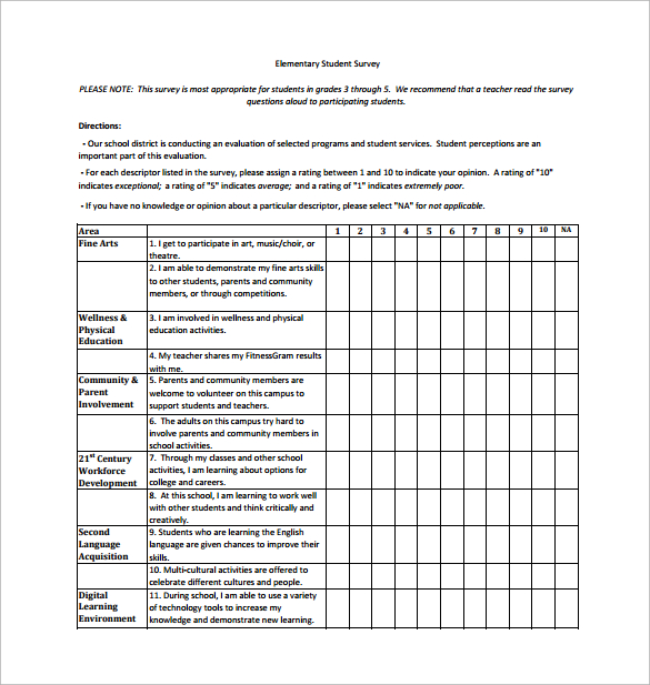 questionnaires templates word