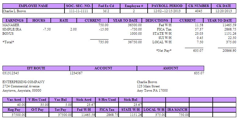 Quickbooks Pay Stub Template Template Business