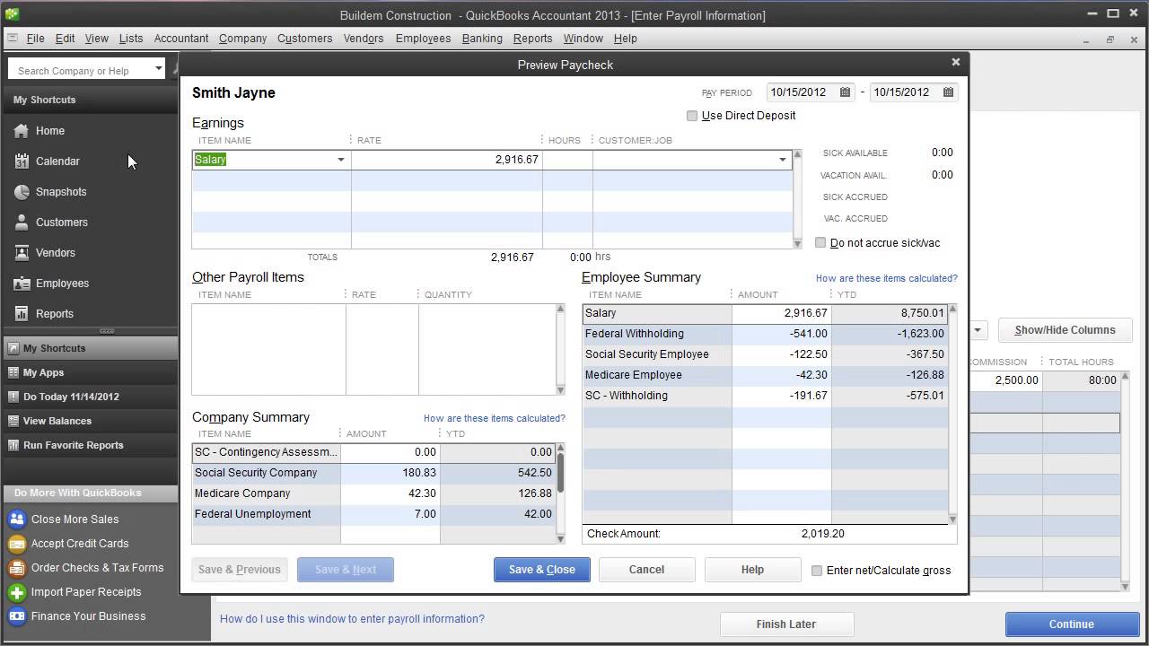 Quickbooks Pay Stub Template Template Business