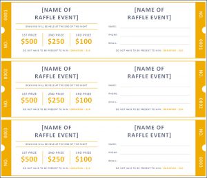 raffle tickets template template business