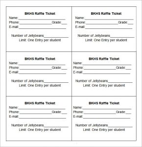 raffle tickets template raffle ticket template printable