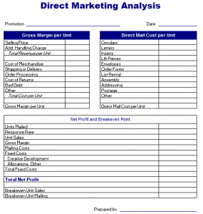 real estate marketing plan template direct marketing analysis template