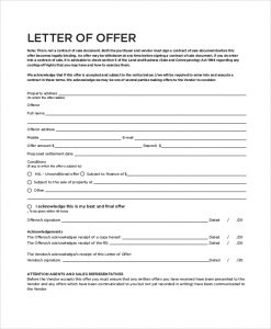 real estate offer letter real estate agent offer letter