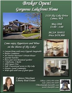 real estate open house flyer brokeropentemplategreen