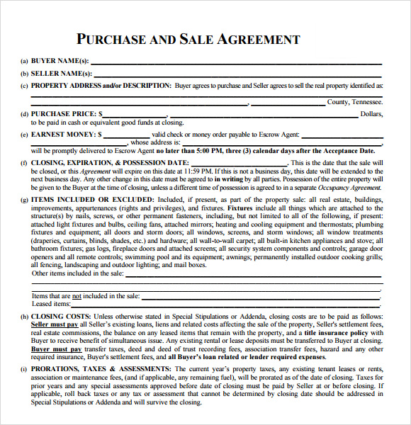 real estate purchase contract