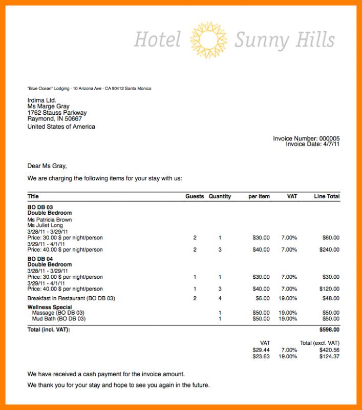 receipt template free