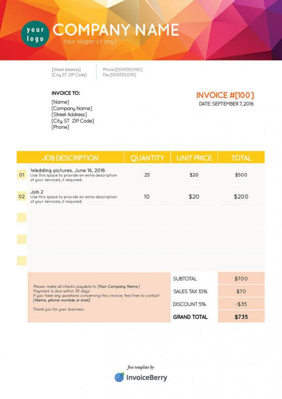 receipt template pdf