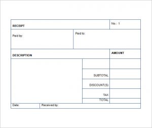 receipt template word free sales receipt template word download