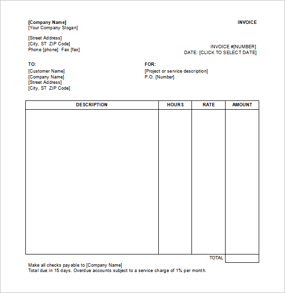 receipt template word