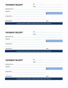 receipt template word payment receipt